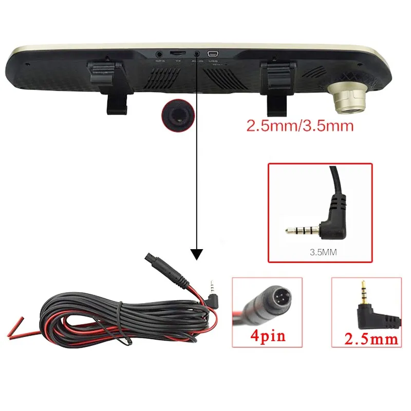 Автомобильный Кабель DVR с разъемом 3 5 мм/2 мм метровый 4 контактный Удлинительный