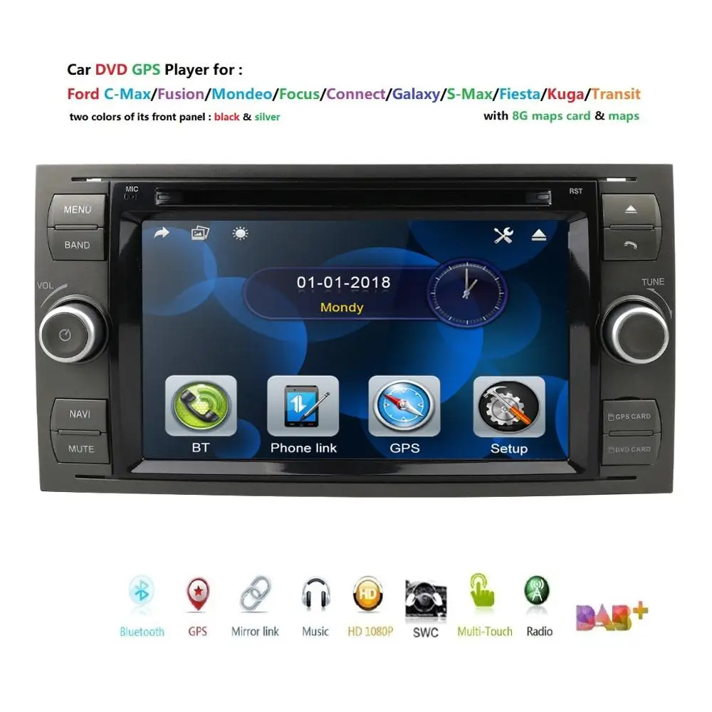 Автомобильный DVD-ридер 2 DIN 7 дюймов радио GPS навигация в тире головное устройство