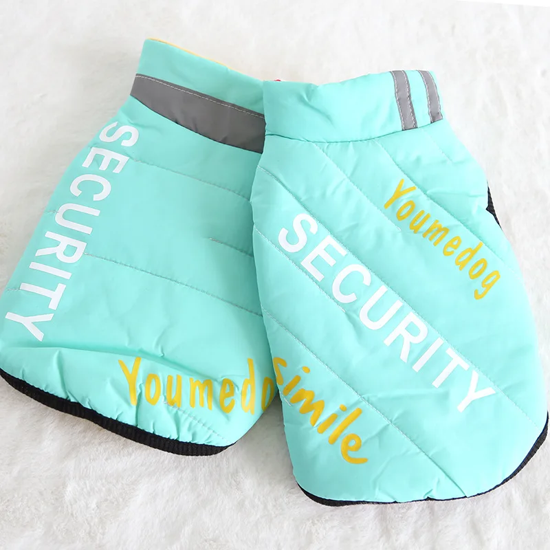 Плотные толстовки с капюшоном для собак зимняя Хлопковая полосатая синяя одежда