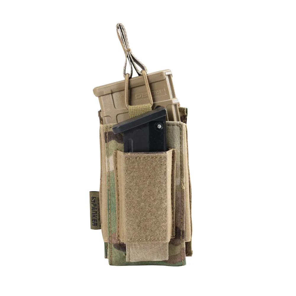Отличная Элитная тактическая сумка-бизань Molle с зажимом, сумка для охотничьих журналов, военная Пейнтбольная игра AK M4, аксессуары для пистолета с зажимом - Цвет: Multicam