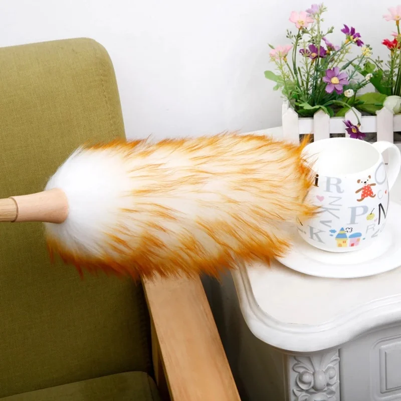 

Non Static Dust Brush Household Cleaning Feather Duster Dusting Adjustable Microfiber Wool Duster Wooden Handles Broom Clean