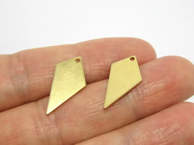 

50pcs Brass charms 20.3x10.5mm rhombus raw brass earrings findings pendant -R767