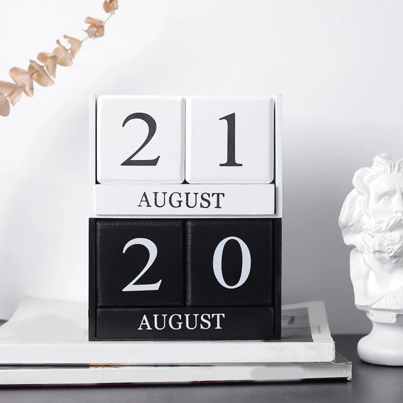 Винтажный деревянный вечный настольный блок планировщик постоянный Настольный