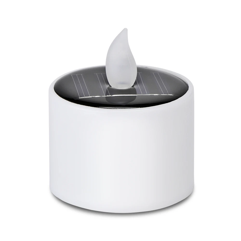2019 New Solar Light Power LED Candle Yellow Flashing Tea Lights Holiday Wedding Romantic Decoration | Освещение