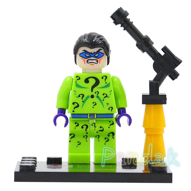 The Riddler Одиночная змея глаза Джейсон Тодд КРОК Бэтмен, Бэйн Aqualad удар задницы строительные блоки супер герой D845 D840 D856 Кирпичи Игрушки - Цвет: The Riddler