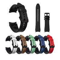 silicone leather strap for galaxy watch 4 44mm 40mm band smartwatch bracelet belt for samsung galaxy watch 4 classic 46mm 42mm