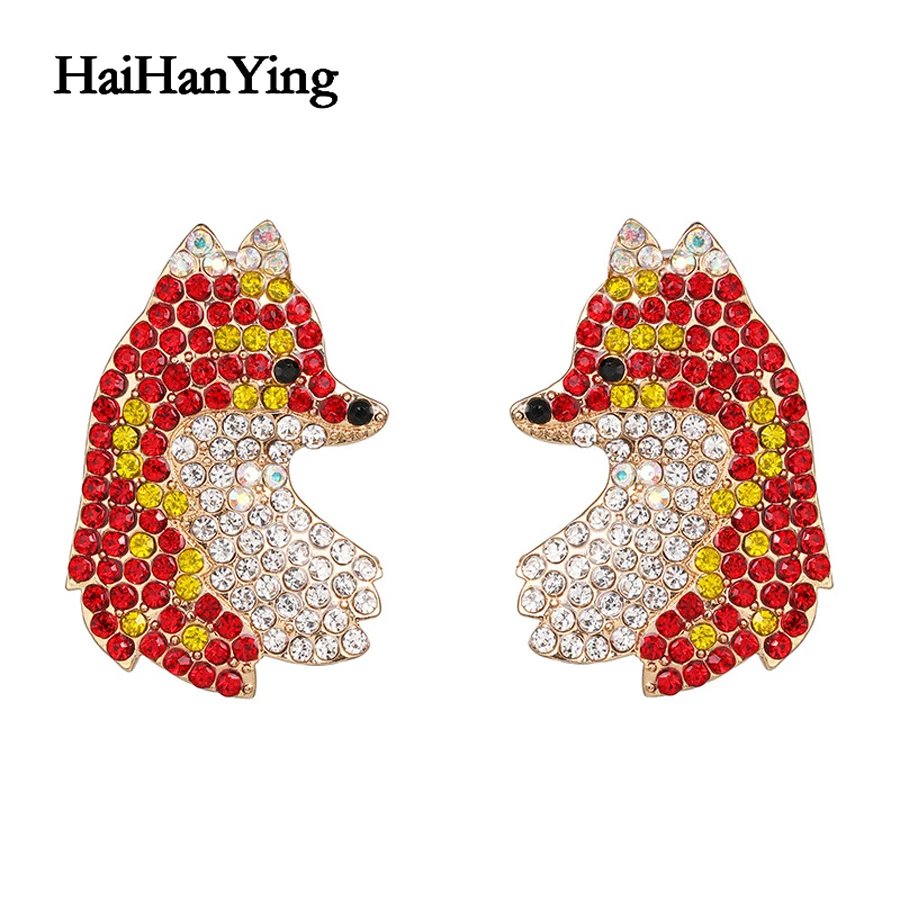 

Cute Fox Women Earrings Charm Luxury Animal Jewelry Personality Statement 2020 Trend Earrings