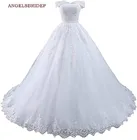 ANGELSBRIDEP бальное платье с открытыми плечами, Свадебные платья Vestido De Noiva, торжественное платье с бусинами в пол, свадебное платье, горячая распродажа