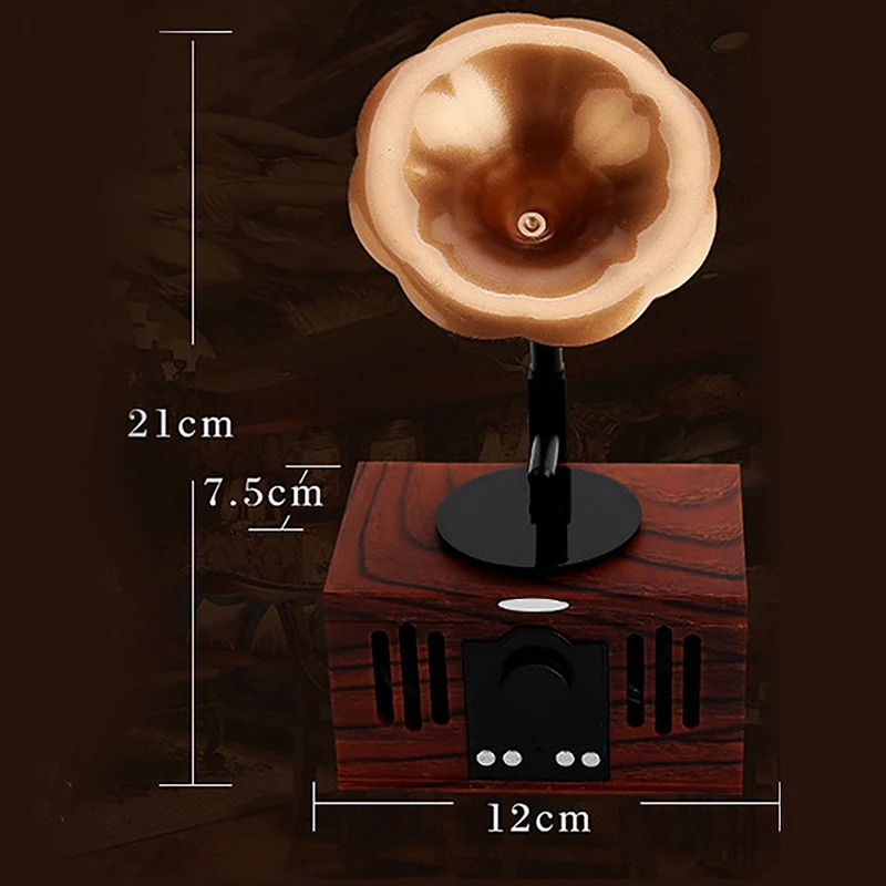 

AS80 Wood Retro Wireless Bluetooth Speaker Clic Handsfree AUX Input TF Card Music Player Tabletop Speaker