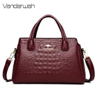 Повседневные сумки через плечо с крокодиловым узором для женщин, кожаная вместительная сумка-мессенджер на плечо 2021, кошельки и сумки, сумка