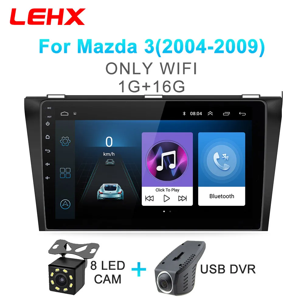 Автомобильный DVD gps android 8,1 автомобильный Радио стерео 2G 32G карта четырехъядерный 2 din Автомобильный мультимедийный плеер для Mazda 3 2004-2013 maxx axel - Цвет: M3-901-CAM-DVR