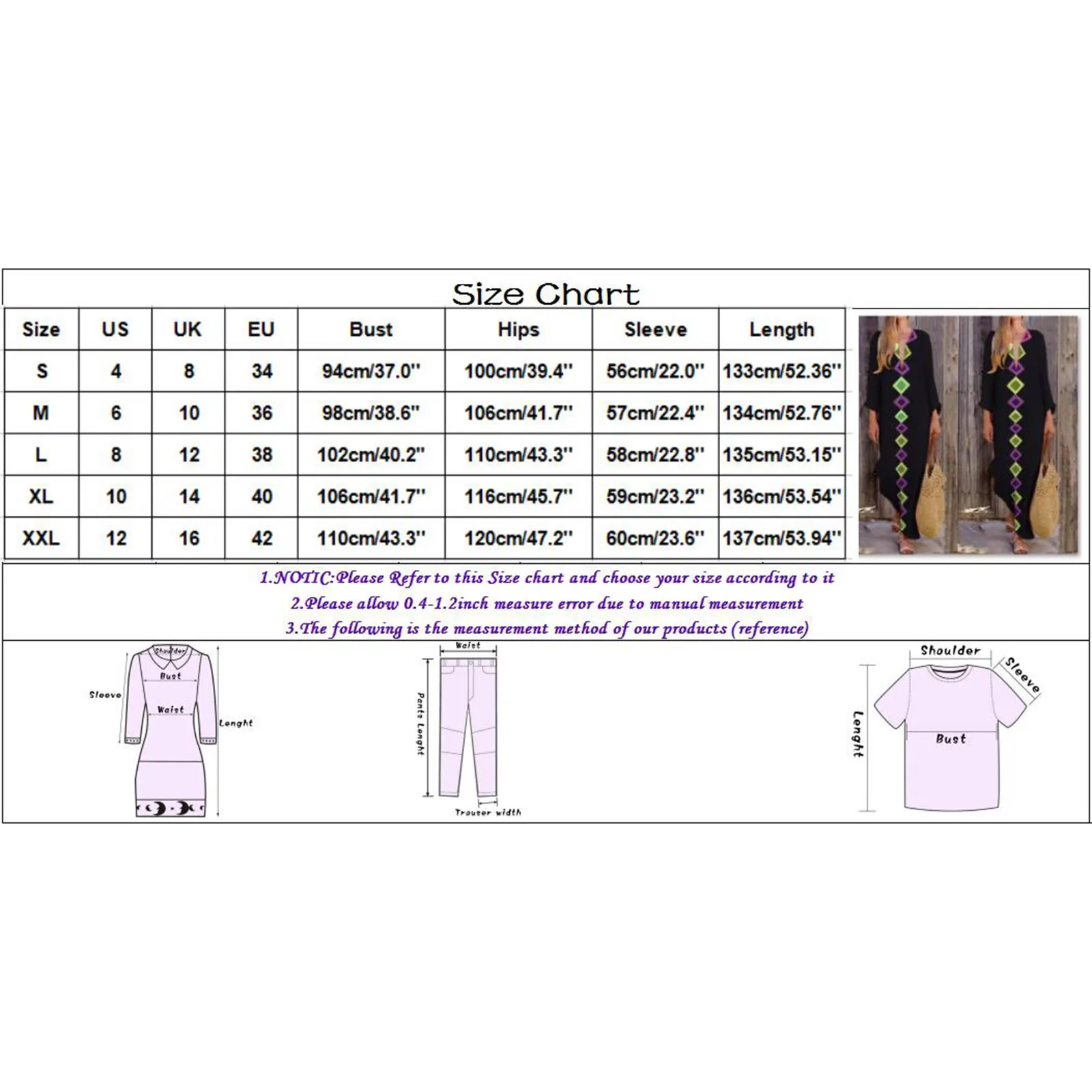 

Vintage Summer Maxi Dress Geometric Print Dress For Women V-Neck Side Slit Bohemian Long Sleeve Dresses Shift Boho Maxi Dress
