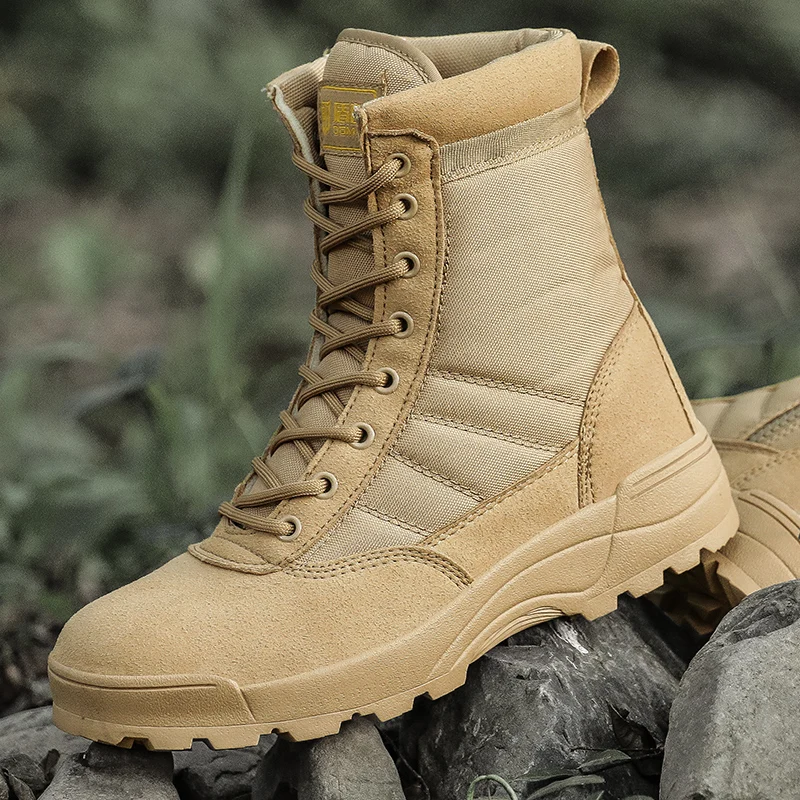 Winter ultra light combat boots military men special tactical  fans outdoor hiking desert land combat boots hiking shoes men