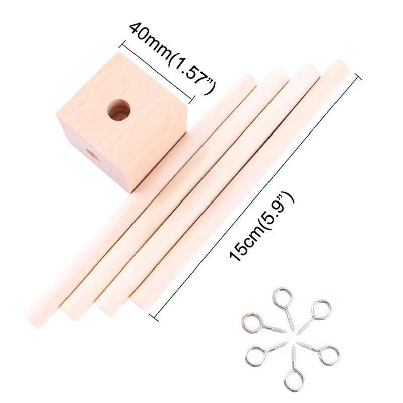 Baby Toys Wooden Baby Rattles Mobile Wool Ball Wind Chimes Bell Toys For Nerbown Bed Hanging Tent Decor Nursing Baby Products