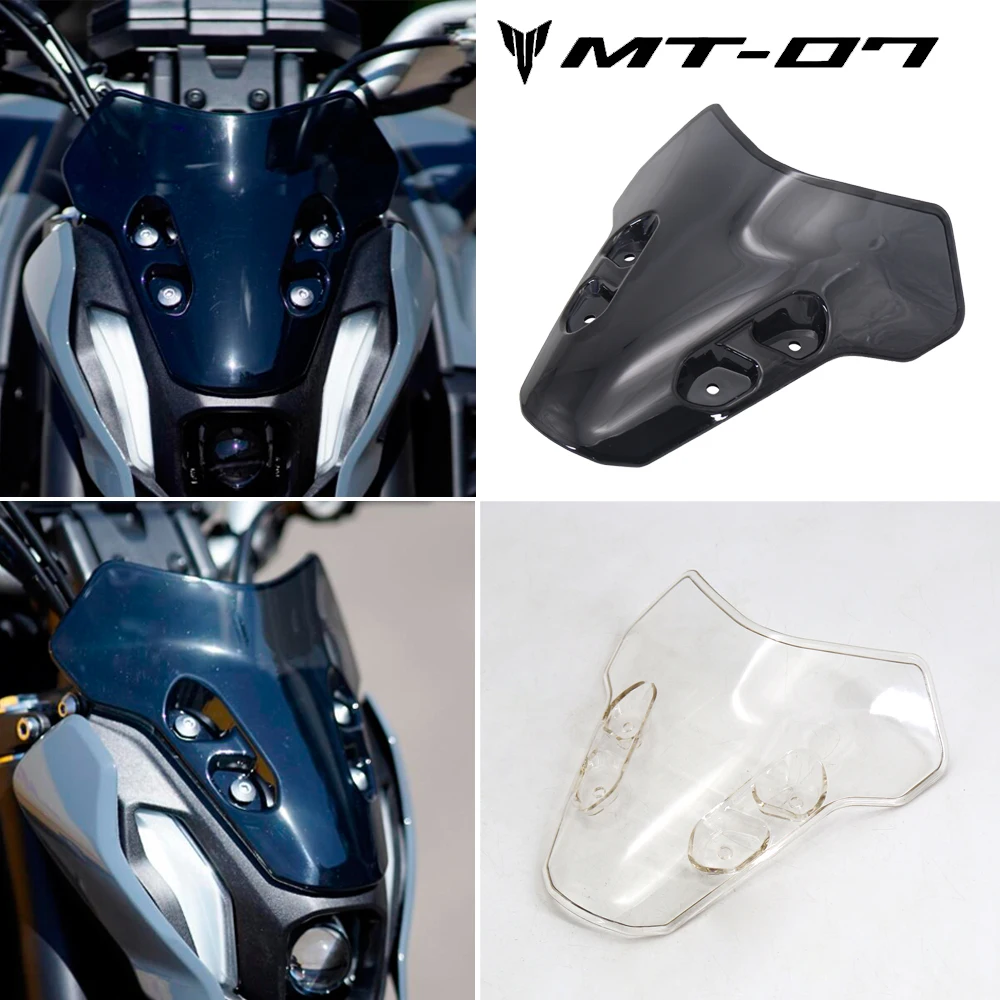 

New Motorcycle Accessories For Yamaha MT07 MT-07 MT 07 2021 Windscreen Windshield Deflectors Wind Shield Screen Protector Parts