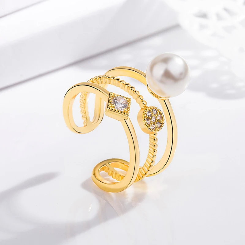 Ослепительное серебряное кольцо с микро инкрустацией из фианита двухрядные