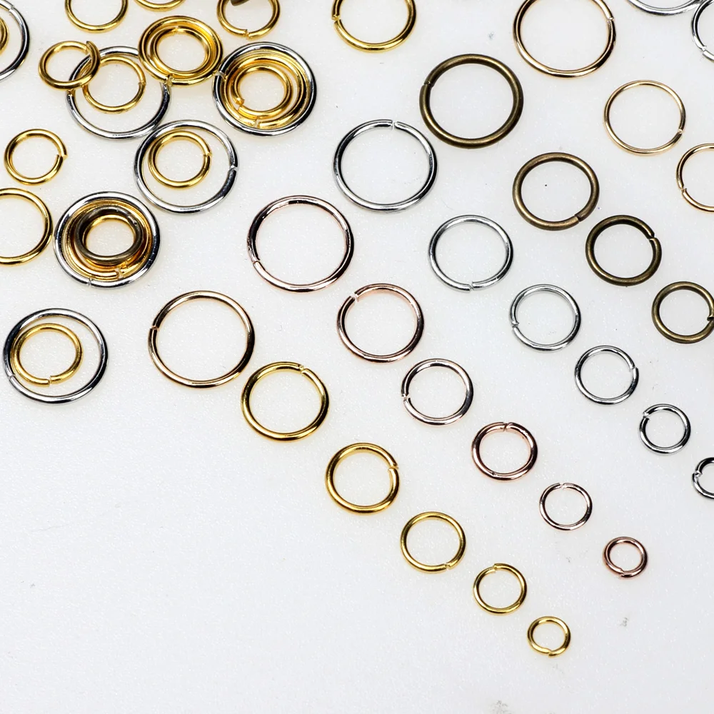

Jump Ring 4/5/6/7/8/10mm Link Loop 0.7/0.8/1.0MM Wire Diameter KCRose Gold/Rhodium/Bronze DIY Jewelry Making Connector