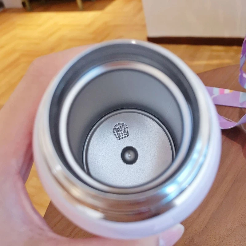 Дешево Детский термос, кружка с соломинкой, вакуумные колбы из нержавеющей стали, Детская Милая термобутылка для воды, Термокружка