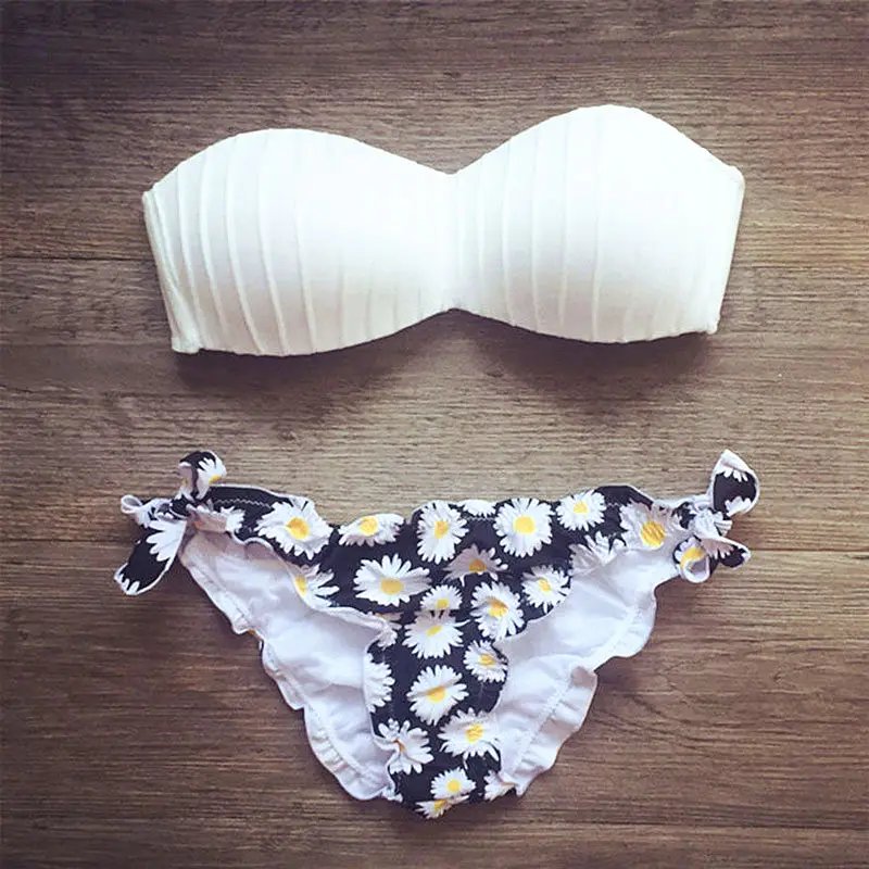 Размера плюс купальник женский с лямкой через шею разные стили бандажные стринги