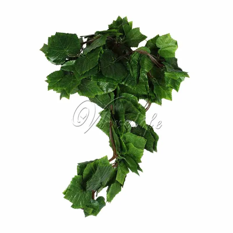 10pcs/lot Artificial Big Leaf Grape Ivy Garland Plants Vine Fake Foliage Flowers Wedding Home decorations 7.5 feet | Дом и сад