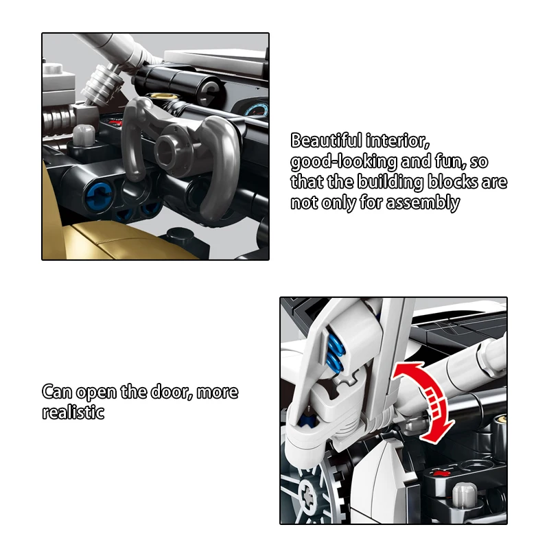 

625pcs Technicing Racing Building Blocks MOC Simulation Super Sports Car Model Bricks DIY Toys for Boys Kids Birthday Gift