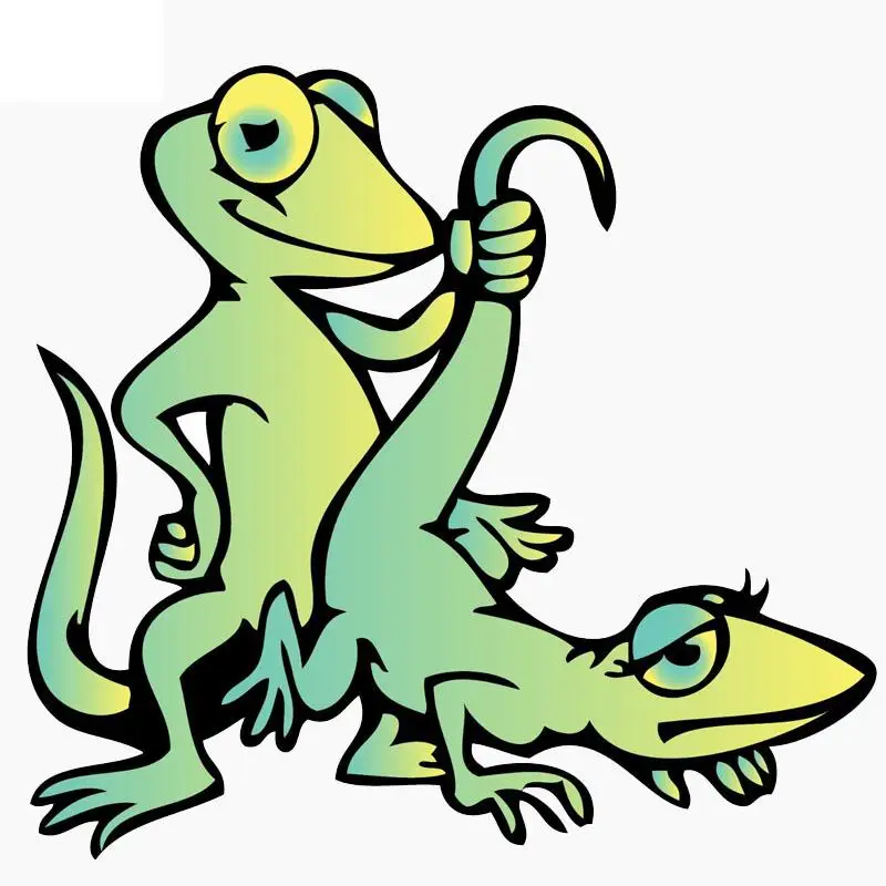 

RuleMyLife 12.7CM*11.8CM Lovely House Lizard The Tail Of The Car Decal Reflective Car Sticker C1-7736