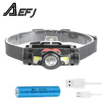 waterproof xpg led headlamp cob work light with magnet red white headlight built in 18650 battery suit for fishing camping