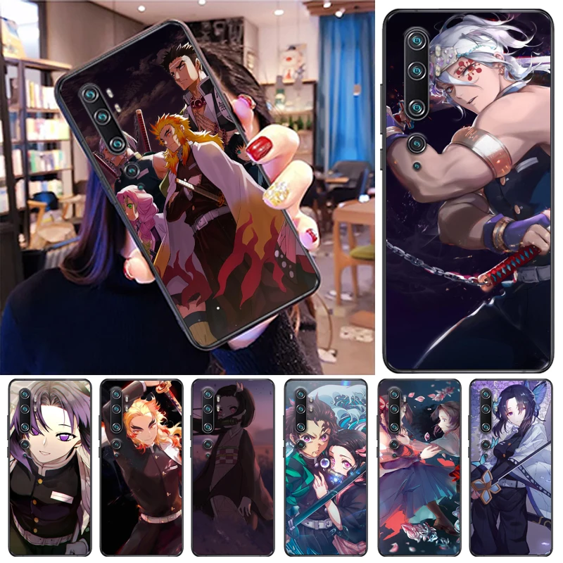 

Demon Slayer Kamado Nezuko Kimetsu No Yaiba Kamado Tanjirou Agatsuma Zenitsu Phone Case For Xiaomi CC9e CC9 Pro Funda Coque