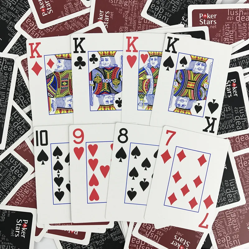 K8356 Baccarat Texas Hold'em пластиковые ПВХ игральные карты водонепроницаемые атласные для покера карты Pokerstar настольные игры 2,48*3,46 дюймов