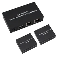 hdmi 1x2 splitter extender over cat5cat6 cable hdmi utp splitter extender 1 in 2 out hdmi splitter with cat56 ports up to 60m