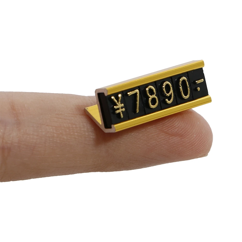 Золотые ювелирные изделия многоразовый мини металлический ценник полка для