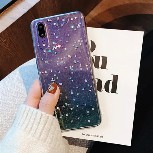 Luxury Silicone Case For Huawei P10 Plus P20 lite P30 Pro Glitter Bling Soft Coque Honor 9 10 V10 20 |