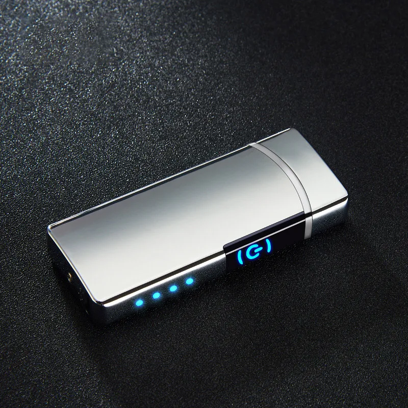 New Electric Double Arc Lighter Charging USB Portable Windproof Touch Sensor with Power Indicator Cigarette lighters | Дом и сад