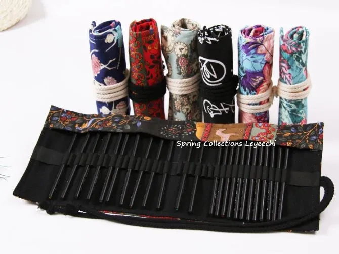 Холщовая занавеска для карандашей с 36/48/72 отверстиями простые шторы художников