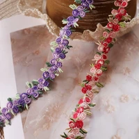 fine water soluble embroidery color flower lace diy clothes cheongsam dress headdress hat bag mouth sewing decorative ribbon