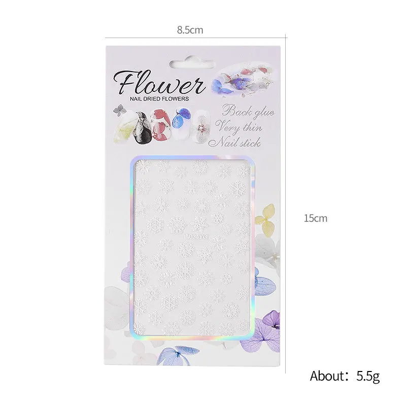 

3D Butterfly Flame Snowflowers Halloween Party Luminous Adhesive Nail Stickers Christmas Glitter Nail Decals Manicure Decoration