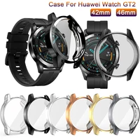 tpu soft screen glass protector case for huawei watch gt2 46mm shell frame for huawei watch gt2 42mm bumper cover accessories