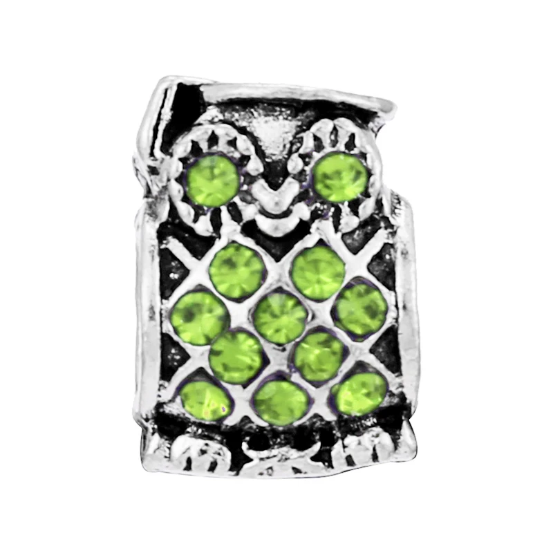 Buipoey Модные Зеленые хрустальные бусины серебряного цвета подвеска Древо жизни