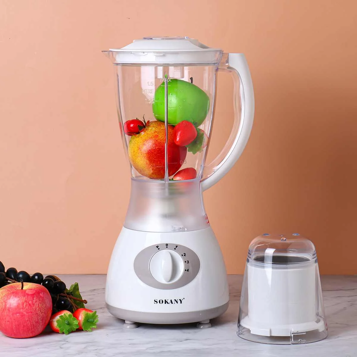 

2IN1 4 Speed 1500ML Blender Coffee Machine Maker Juicer Multi-function Electric Squeezer Vegetable Fruit Home Machine Easy Wash