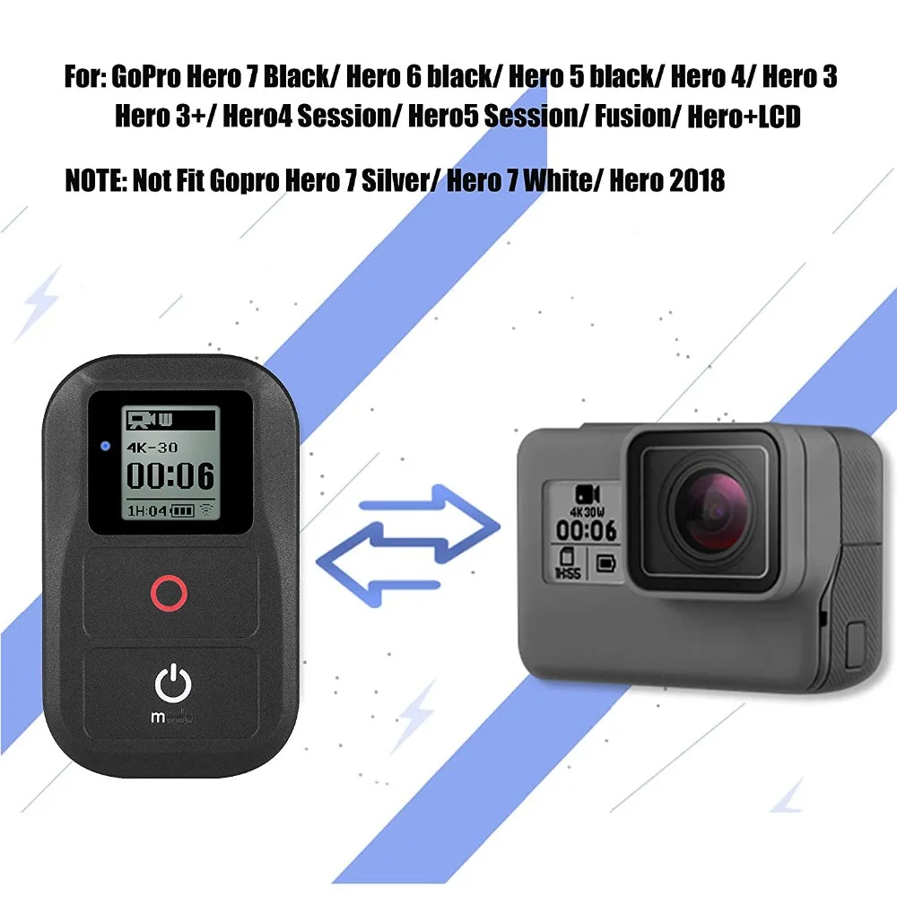 Wifi Пульт дистанционного управления аксессуары крепление для GoPro пульт дистанционного управления+ беспроводной RC зарядный кабель+ наручный ремень для Gopro hero 7 Black hero 6 5 4 3