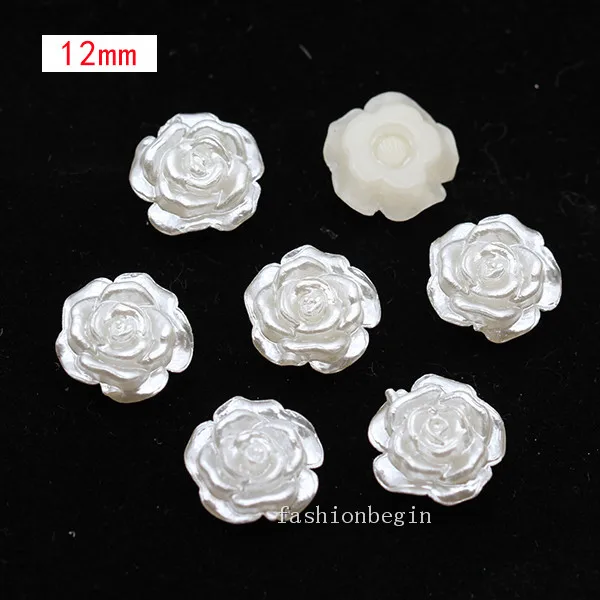 100p 12mm rose Имитация жемчуга цвета слоновой кости для скрапбукинга, украшения для рукоделия, украшения для ногтей, изготовление свадебных открыток, сшитые бусины для одежды, разные формы - Цвет: 100p 12mm rose
