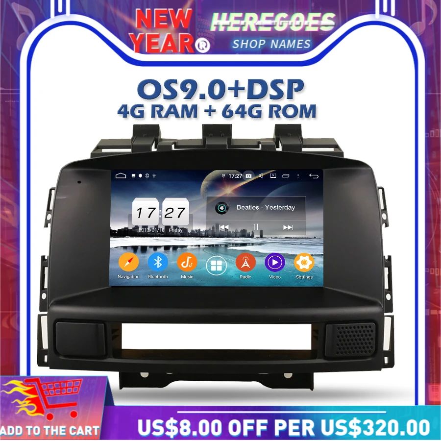 IPS DSP Android 10 0 4 Гб Оперативная память 64 Встроенная 8 Core dvd плеер для автомобиля Wi Fi 4G