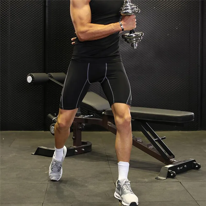 Мужские компрессионные короткие трико для бега мужские быстросохнущие