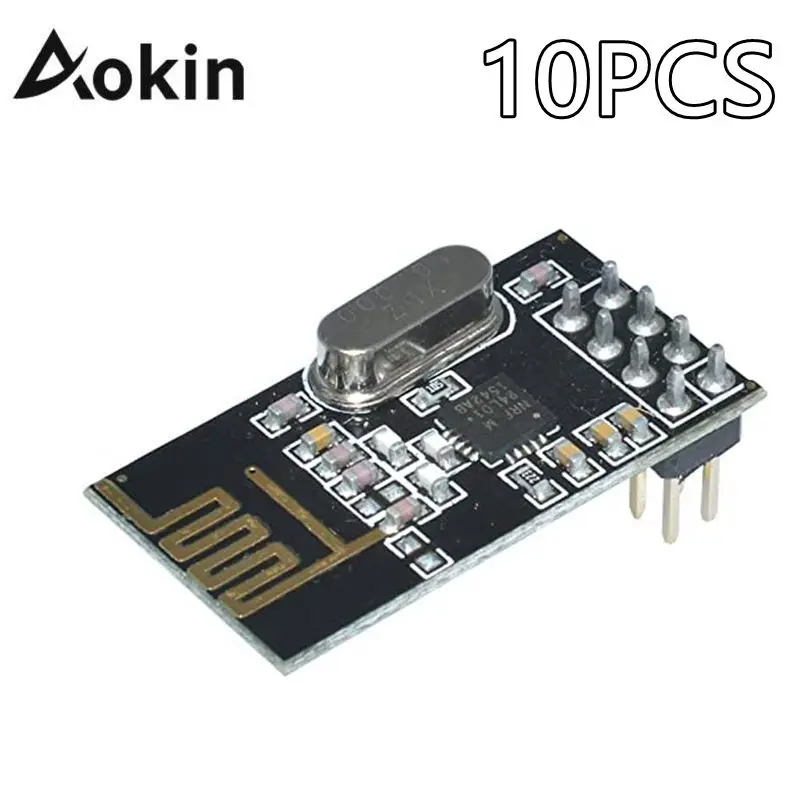 

Aokin 10PCS GT-24 Wireless RF Transceiver 2.4G NRF24L01 PA LNA Industrial Grade 1100M Long Distance For VoIP Sensor Networks