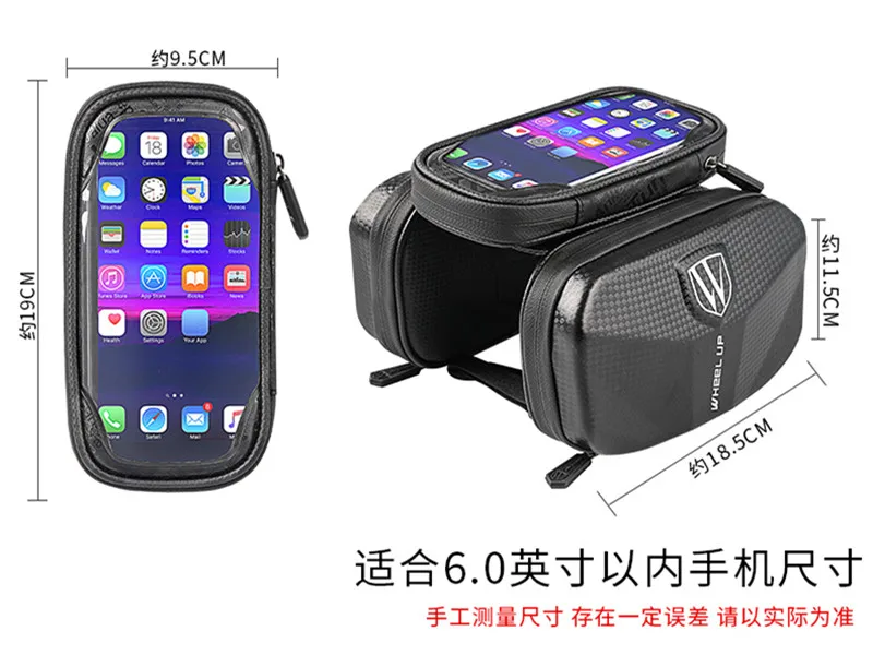 

Bicycle Bags Front Frame High-quality MTB Bike Bag Cycling Accessories Waterproof 6.0 Inches Screen Touch Top Tube Phone Bag