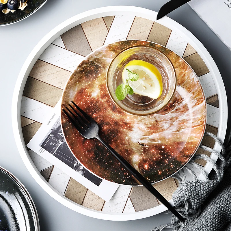 8-дюймовая тарелка с изображением звездного неба высококачественные