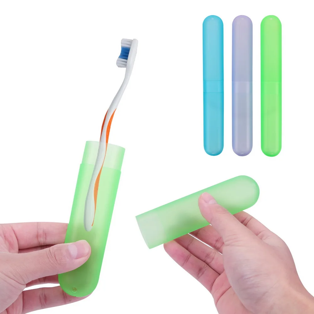 

Toothbrush Tube Cover Case 1pc Plastic Dustproof Candy Color Health Tooth Brushes Protector Portable Travel Toothbrush Box