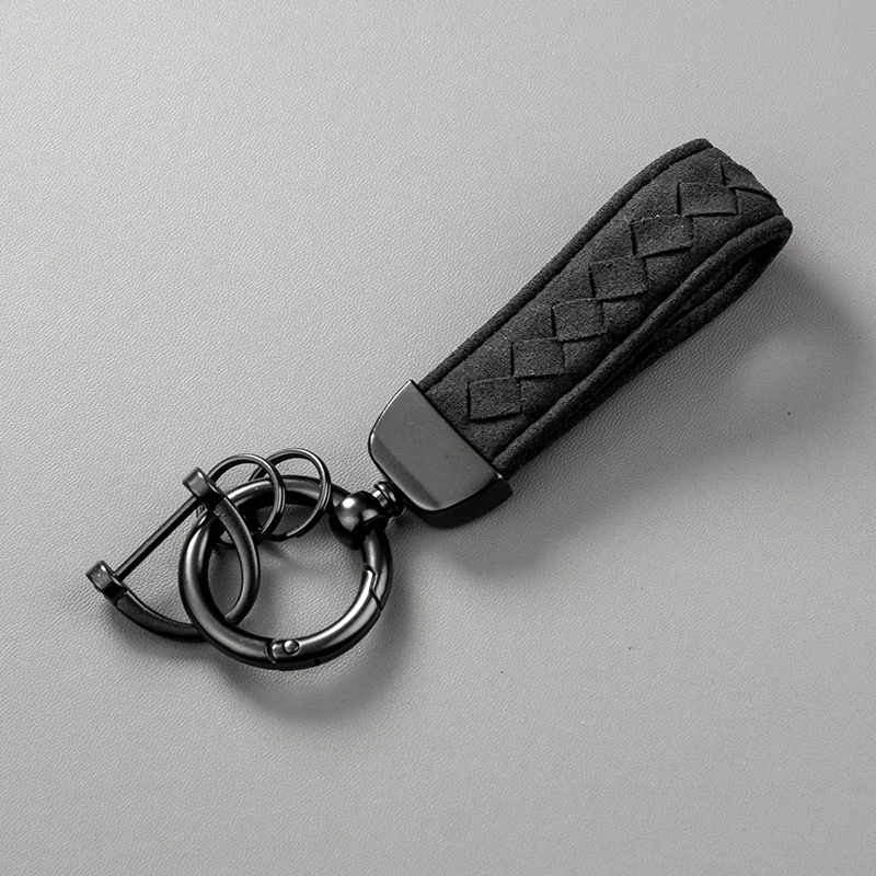 Дизайнерский кожаный металлический автомобильный брелок ручной работы сделай