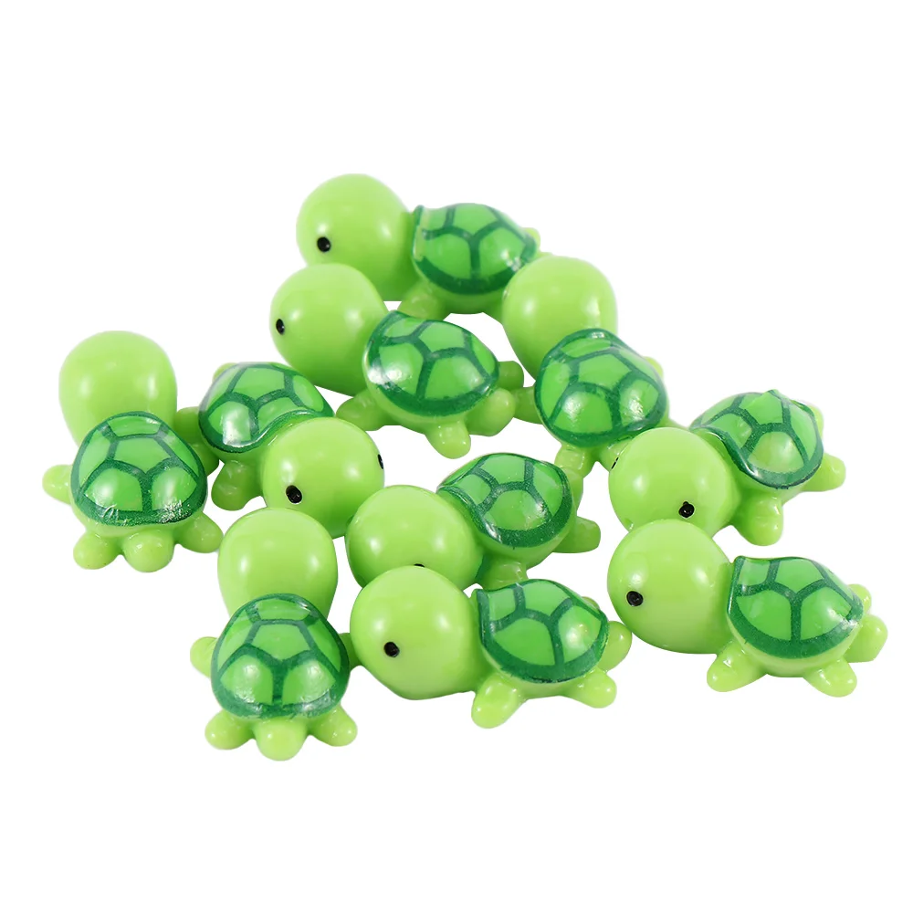 

10 Pcs Mini Turtle Miniature Figurines Dollhouse Bonsai Garden Micro Landscape Decor fairy garden miniatures