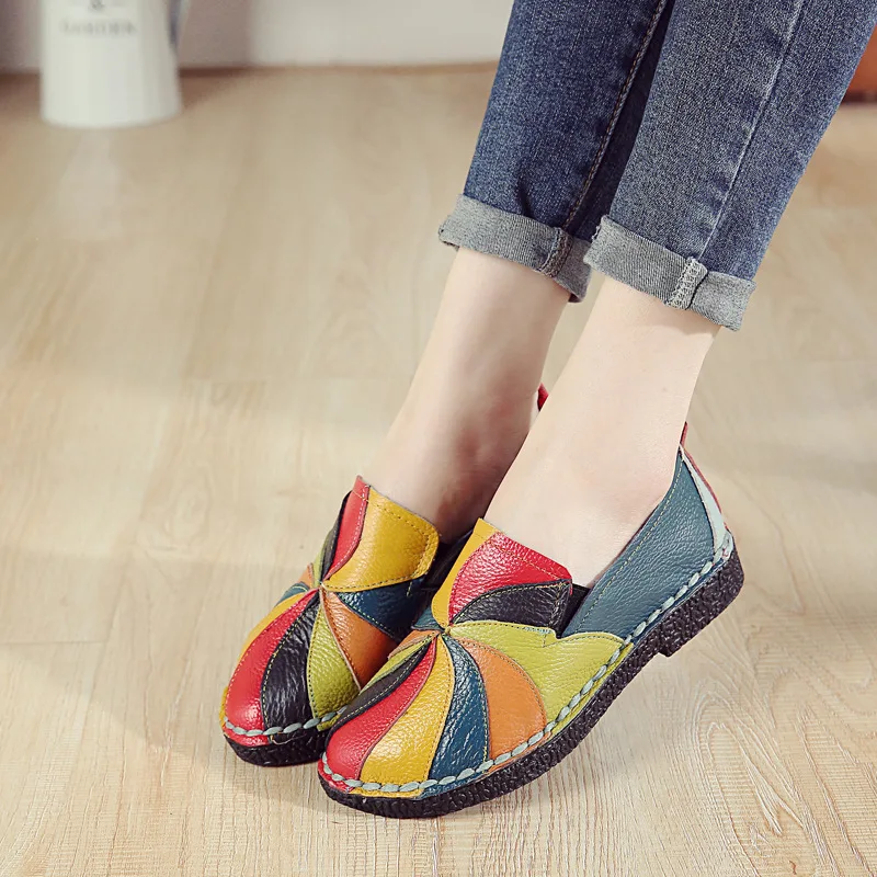 

Xiuteng Spring Ladies Genuine Leather Handmade Shoes Women Flat Shoes Women 2021 Autumn Soft Loafers Flats